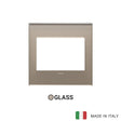 Vimar Eikon Exe Plate 3M Mirror Glass Opal Brown  - British Standard