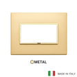 Vimar Eikon Evo Plate 4M Aluminium Satin Gold w Gold Frame