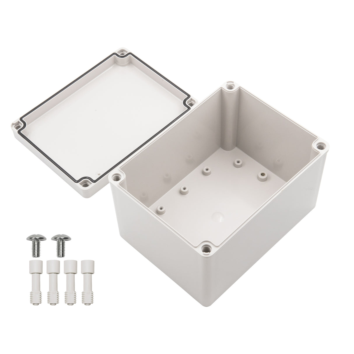 Boxco S-Series 150x200x130mm Plastic Enclosure, IP67, IK08, ABS, Grey Cover, Screw Type - PHOTO 1