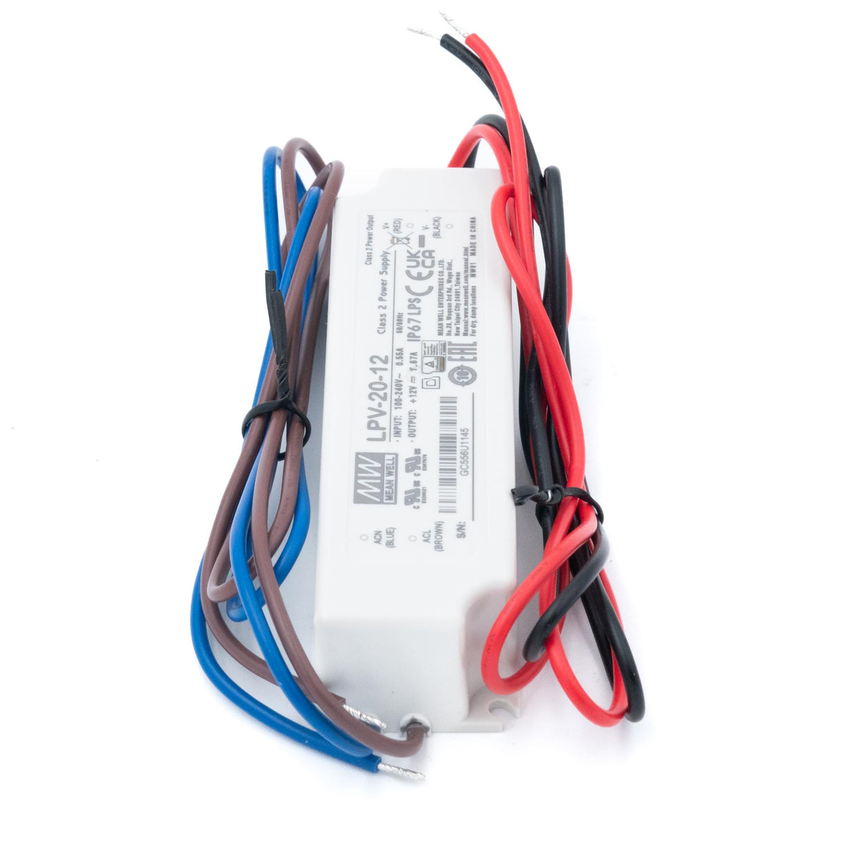 Mean Well LPV-20-12 LED Driver — 20W 12V 1.67A IP67 Waterproof - PHOTO 3