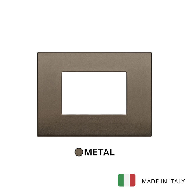 Vimar Arke Classic Plate 3M Aluminium Dark Bronze
