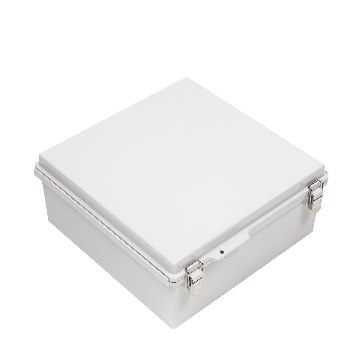 Boxco P-Series 350x350x150mm Plastic Enclosure, IP67, IK08, ABS, Grey Cover, Molded Hinge and Latch Type - PHOTO 1