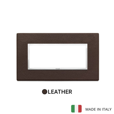 Vimar Eikon Evo Plate 5M Leather Tobacco