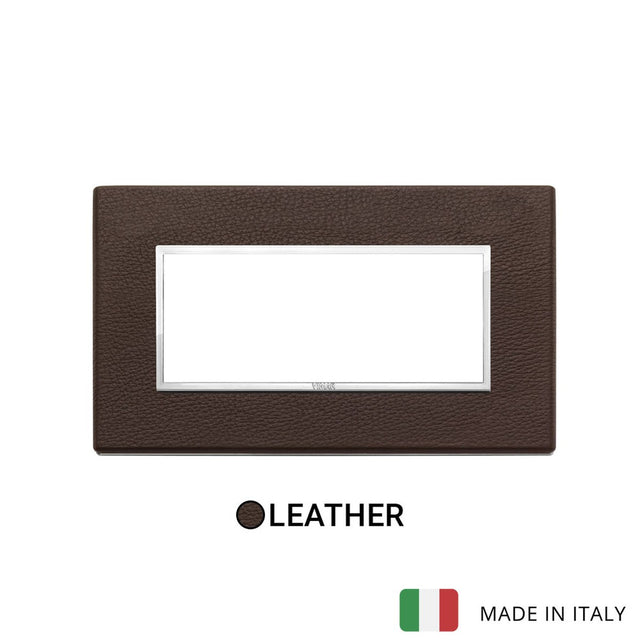 Vimar Eikon Evo Plate 5M Leather Tobacco