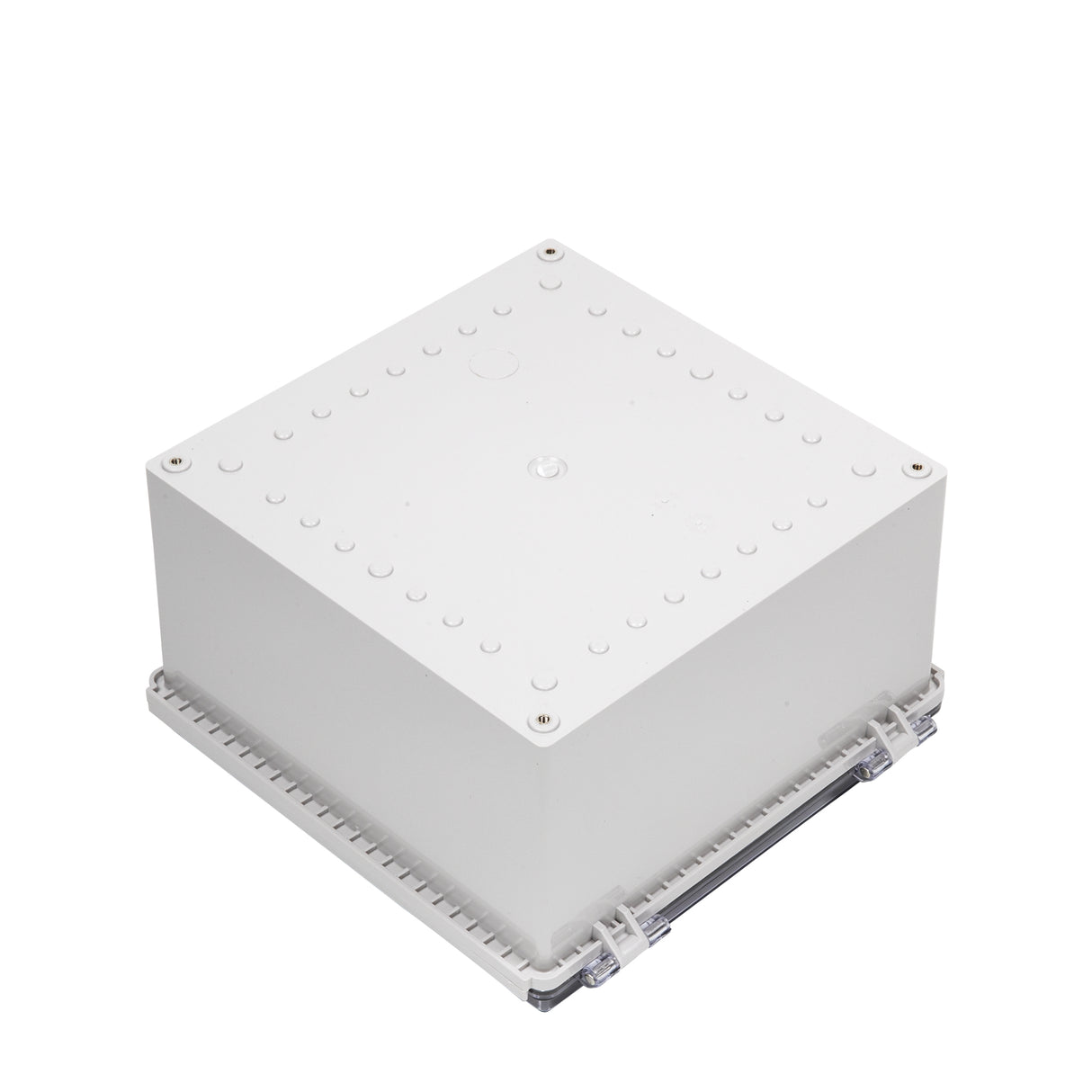 Boxco P-Series 300x300x180mm Plastic Enclosure, IP67, IK08, PC, Transparent Cover, Molded Hinge and Latch Type - PHOTO 1
