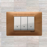 Vimar Plana Wood 3 Gang Switch - Wood Pear Tree - 16A - PHOTO 4