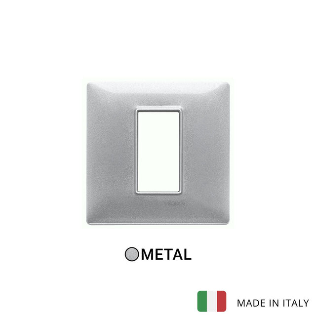 Vimar Plana Plate 1M Metal Metallized Silver