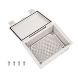 Boxco Q-Series 160x210x100mm Plastic Enclosure, IP67, IK08, ABS, Grey Cover, Hinge Type with Plate - PHOTO 3