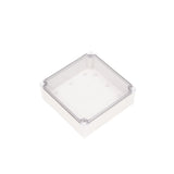 Boxco M-Series 180x180x60mm Plastic Enclosure, IP67, IK08, ABS, Transparent Cover, Screw Type - PHOTO 1