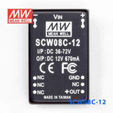 Mean Well SCW08C-12 DC-DC Converter - 8W 36~72V DC in 12V out 670mA - PHOTO 2