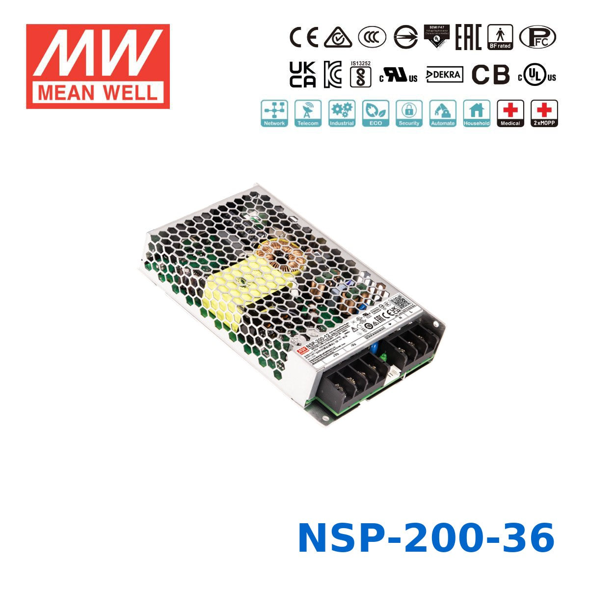 Mean Well 201.6W High Reliable Multi-Industries Power Supply 36V 5.6A