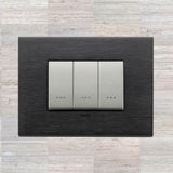 Vimar Eikon Metal 3 Gang Switch - Brushed Black - 16A - PHOTO 3