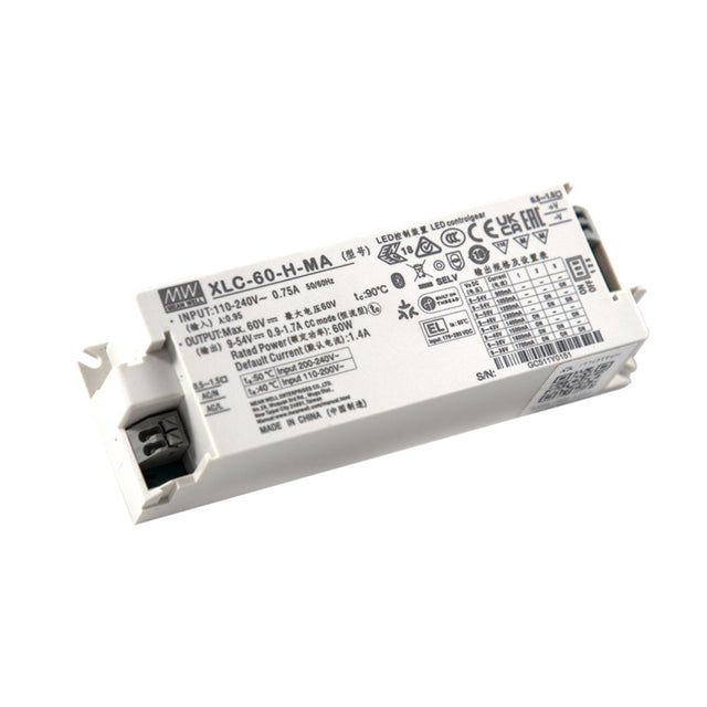 Mean Well XLC-60-48-MA LED Driver 60W 48V Constant Voltage LED Driver, Matter Wireless Dimming