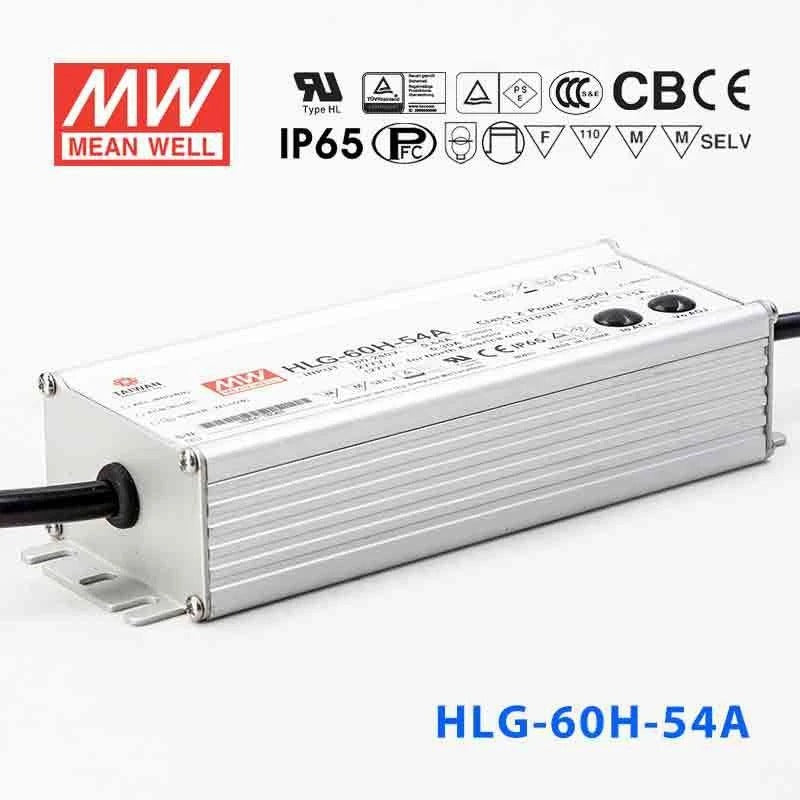 Mean Well HLG-60H-54A Power Supply 60W 54V - Adjustable 1.15A