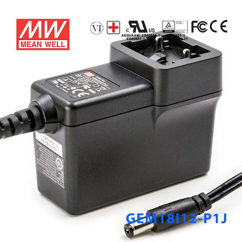 Mean Well GEM18I12-P1J Power Supply 18W 12V 1.5A