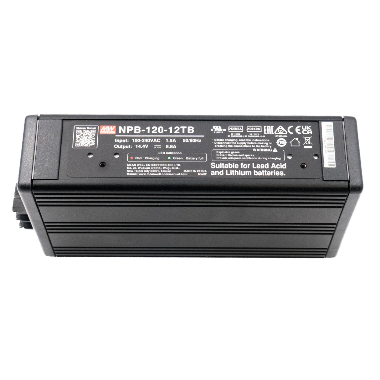Mean Well NPB-120-12TB Battery Charger 120W 12V with Terminal Block 6.8A - PHOTO 1