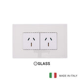 Vimar Eikon Glass 2 Socket - Milk White - 15A