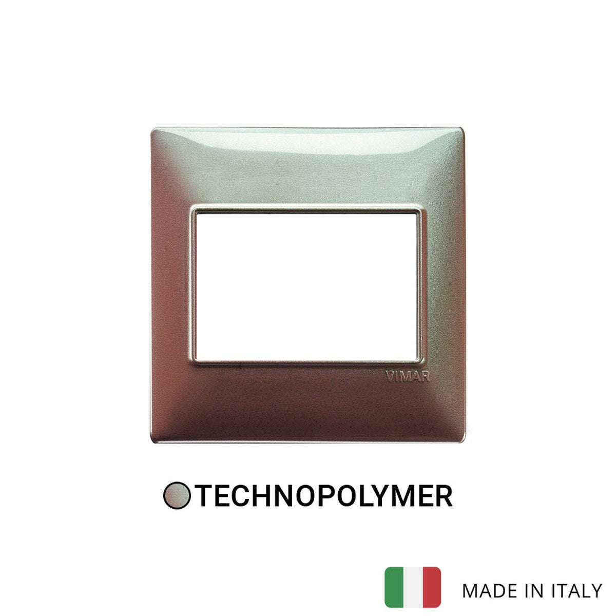 Vimar Plana Plate 3M BS Technopolymer Iridescent Brown