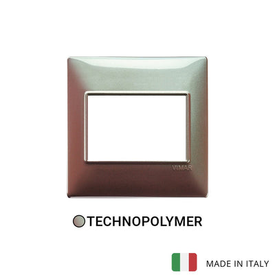 Vimar Plana Plate 3M BS Technopolymer Iridescent Brown