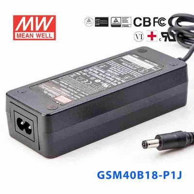 Mean Well GSM40B18-P1J Power Supply 40W 18V 2.22A
