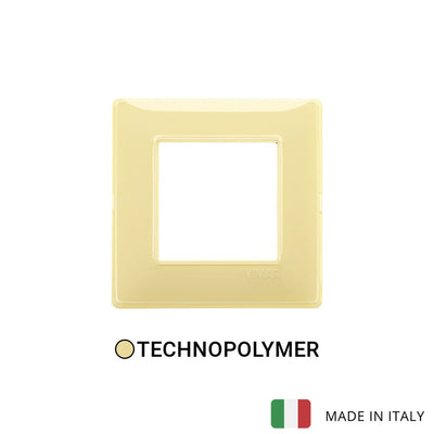 Vimar Plana Plate 2M Technopolymer Yellow - Square