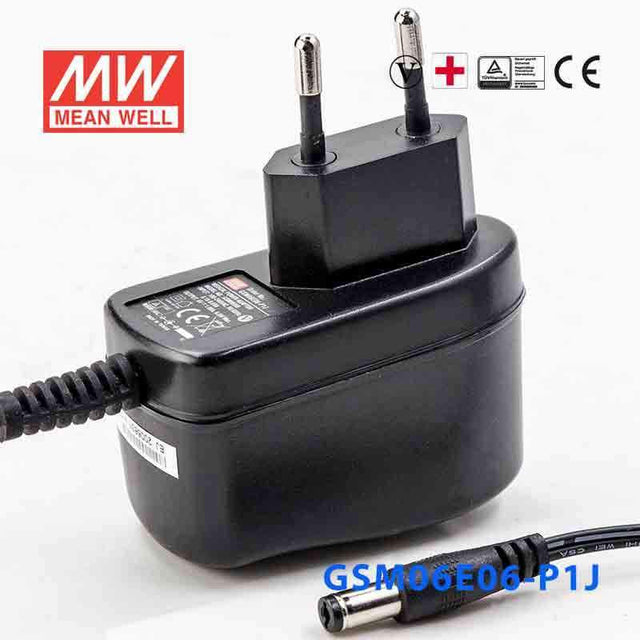 Mean Well GSM06E06-P1J Power Supply 06W 6V 1A