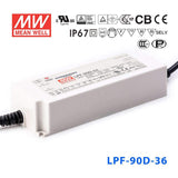 Mean Well LPF-90D-36 Power Supply 90W 36V - Dimmable 2.5A
