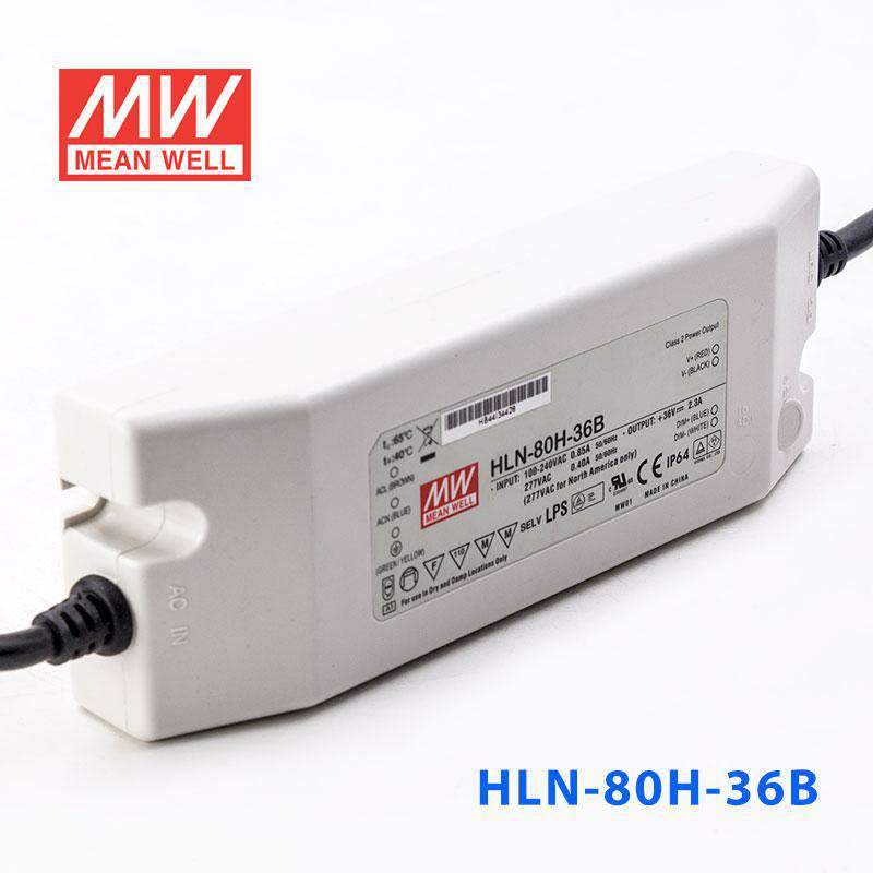 Mean Well HLN-80H-36B Power Supply 80W 36V - IP64, Dimmable 2.3A - PHOTO 1