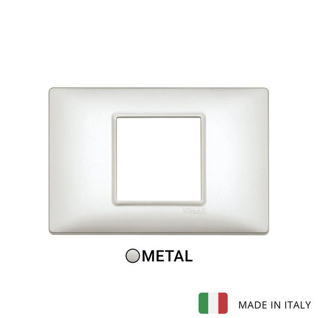 Vimar Plana Plate 2centrM Metallized White