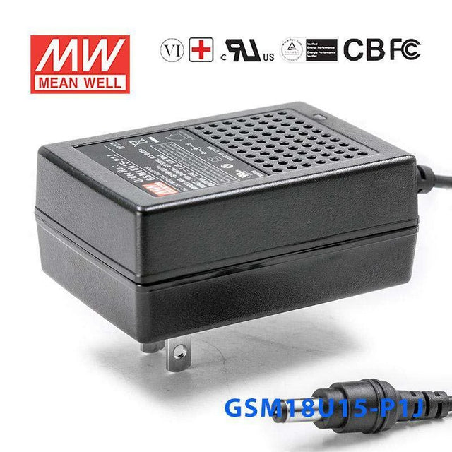 Mean Well GSM12U15-P1J Power Supply 12W 15V 800mA