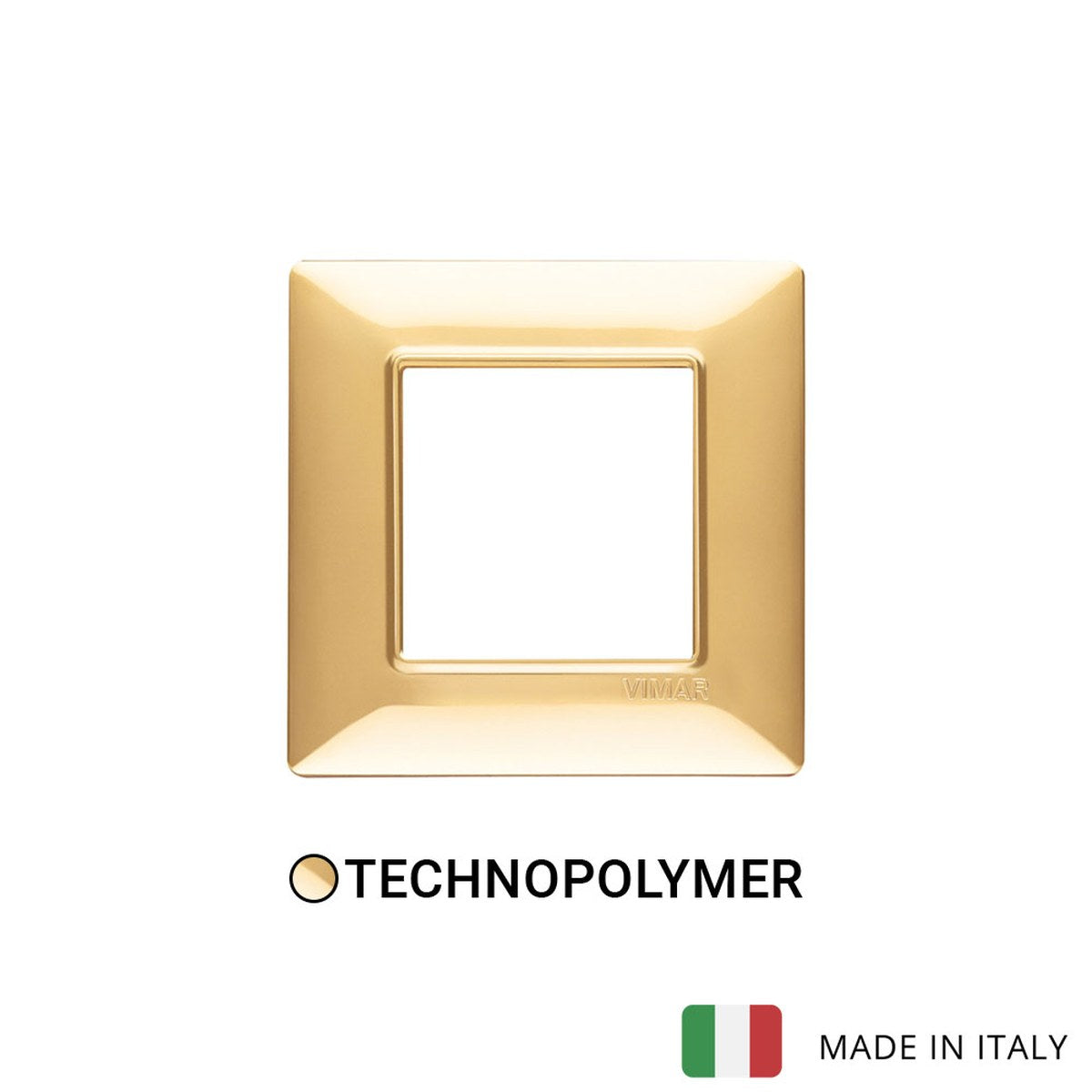 Vimar Plana Plate 2M Technopolymer Gold - Square