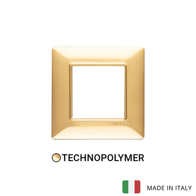 Vimar Plana Plate 2M Technopolymer Gold - Square
