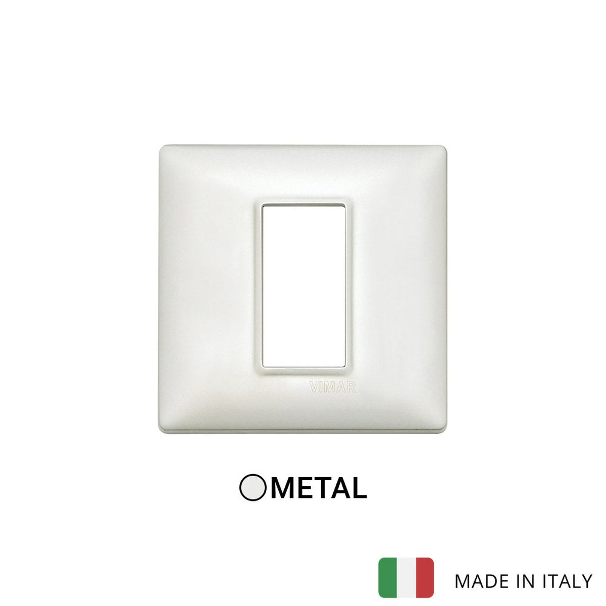 Vimar Plana Plate 1M Metal Pearl Silver