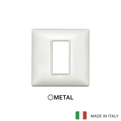 Vimar Plana Plate 1M Metal Pearl Silver