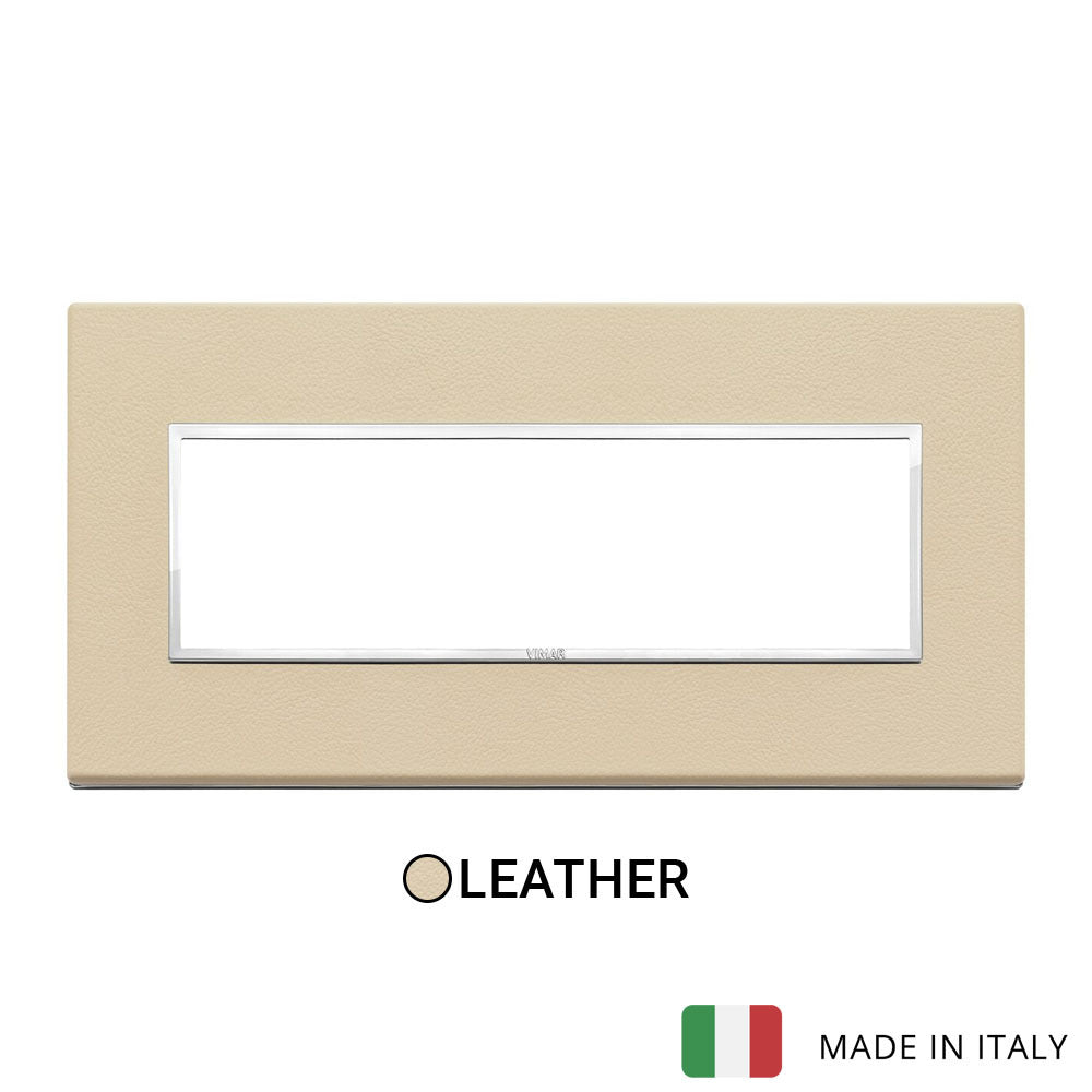 Vimar Eikon Evo Plate 7M Leather Cream