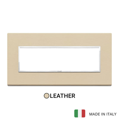 Vimar Eikon Evo Plate 7M Leather Cream