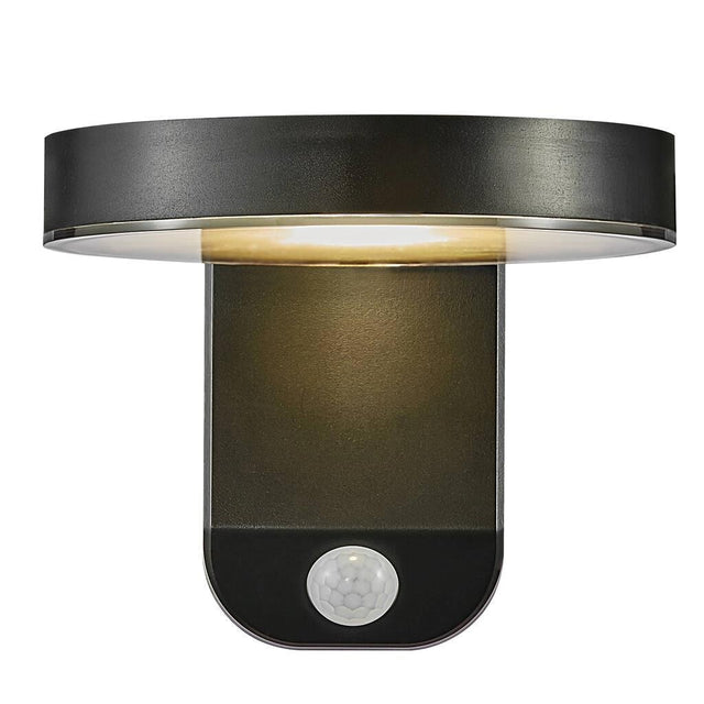 Nordlux Wall Rica Round Solar Black