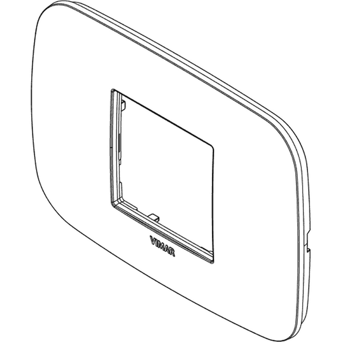 Vimar Arke Round Plate 2centrM Reflex Ice White - PHOTO 1