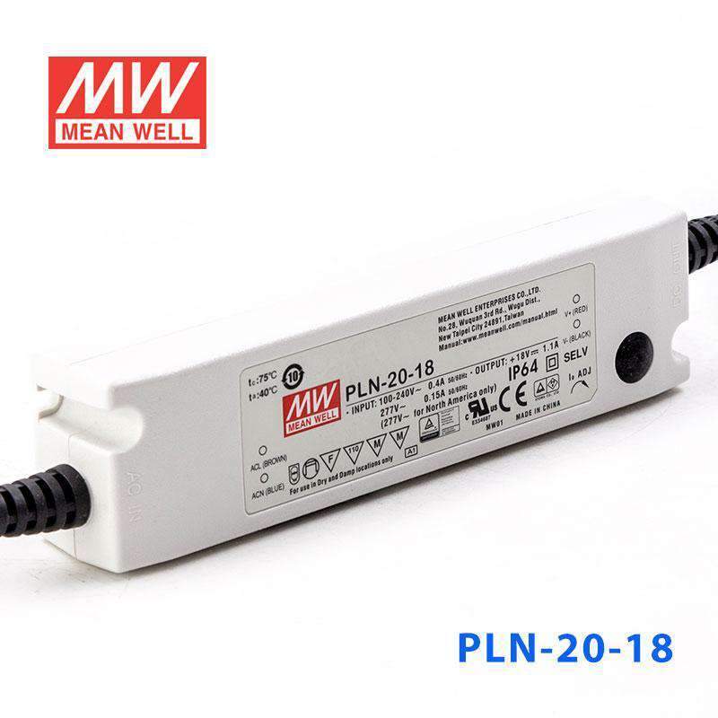 Mean Well PLN-20-18 Power Supply 20W 18V - IP64 1.1A - PHOTO 1