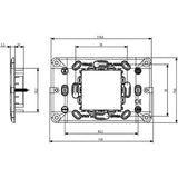 Vimar Plana Frame 2 CentralM + Screws - PHOTO 1