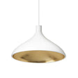 Pablo Pendant Swell Single Wide White / Brass