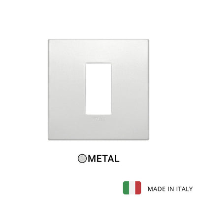 Vimar Arke Classic Plate 1M Metal Matt Pearl