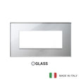 Vimar Eikon Exe Plate 5M Mirror Glass Ice Silver