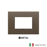 Vimar Eikon Plate 3M Metal Brushed Dark Bronze