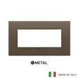 Vimar Eikon Exe Plate 5M Metal Brushed Dark Bronze