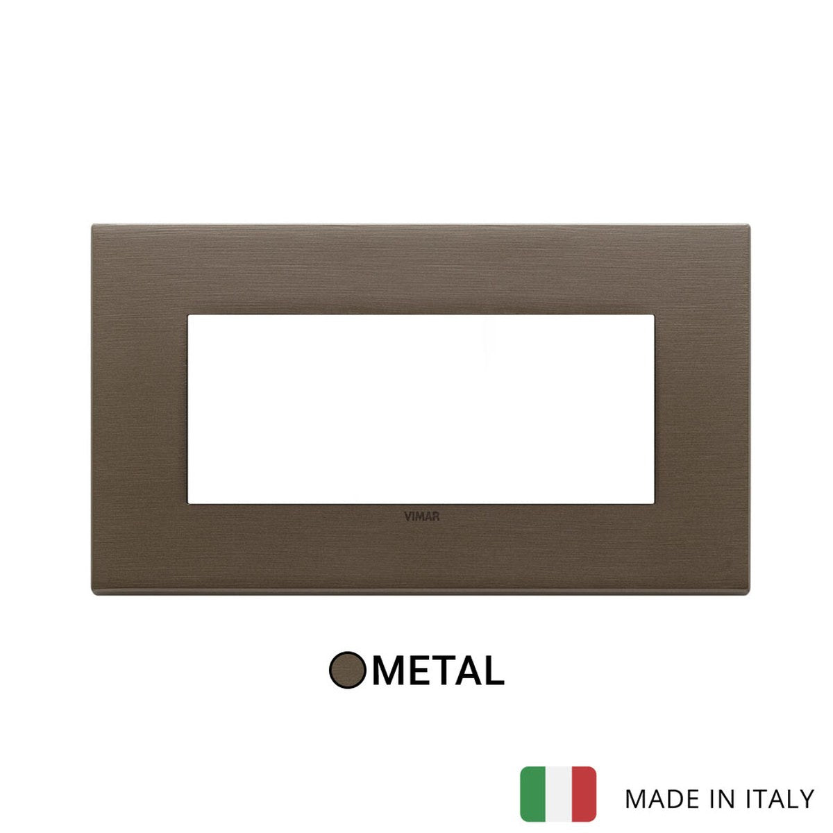 Vimar Eikon Exe Plate 5M Metal Brushed Dark Bronze