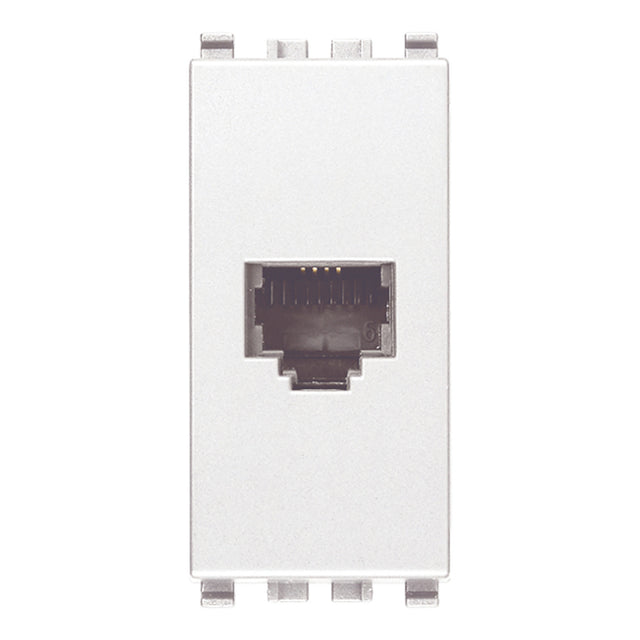 Eikon RJ11 Phone Jack 6/4 White