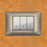 Vimar Plana Metal 3 Gang Switch - Brushed Aluminum - 16A - PHOTO 11