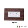 Vimar Eikon Wood 2 Socket - American Walnut - 15A