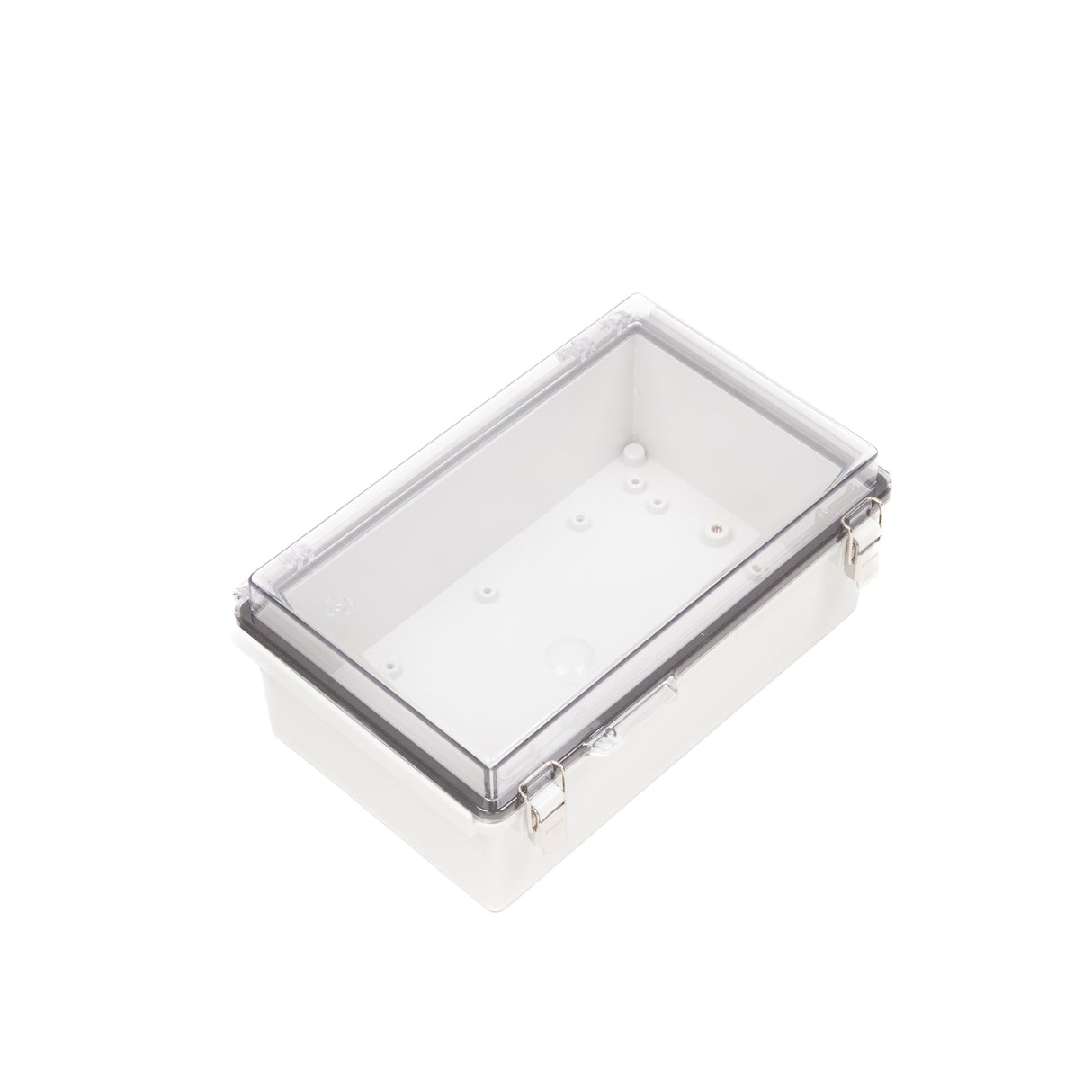 Boxco P-Series 170x270x110mm Plastic Enclosure, IP67, IK08, ABS, Transparent Cover, Molded Hinge and Latch Type - PHOTO 1
